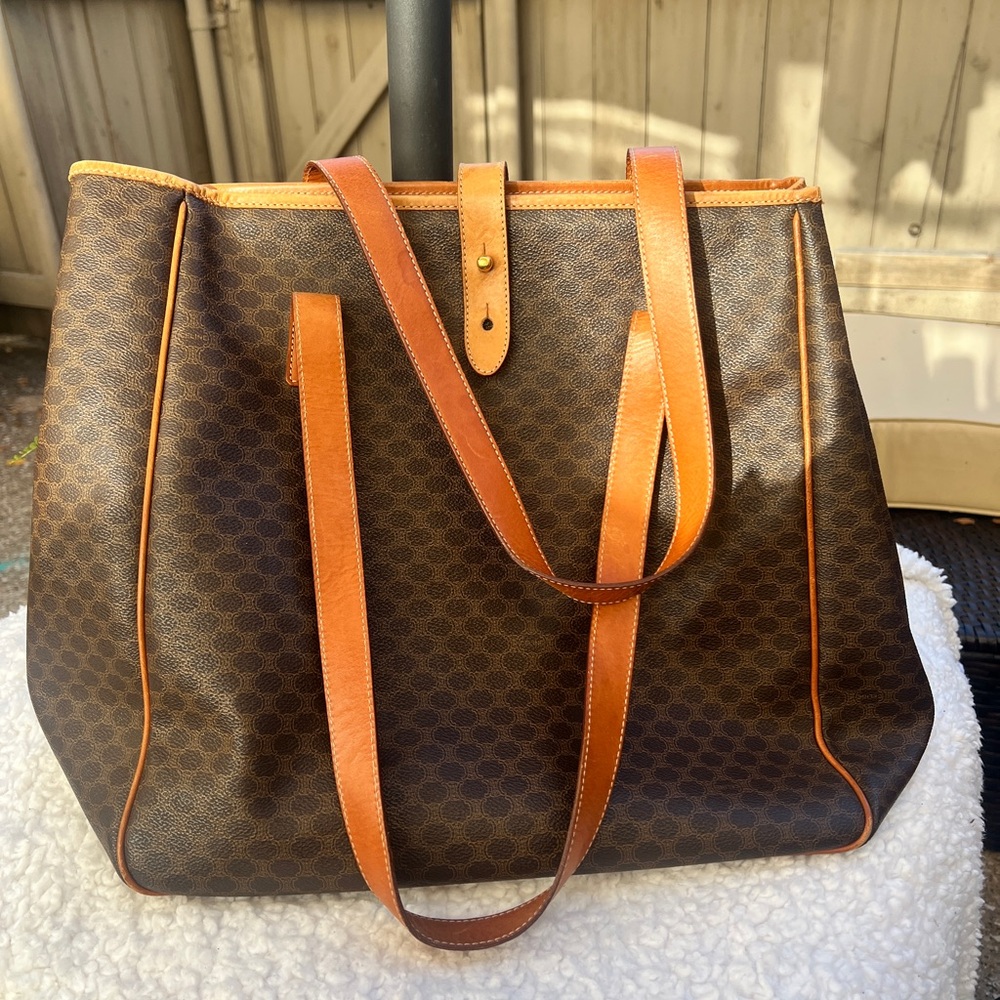 Celine Vintage Authentic Oversized Weekender tote bag great condition